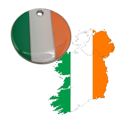 Ireland Irish Flag pet id Tag - Disc